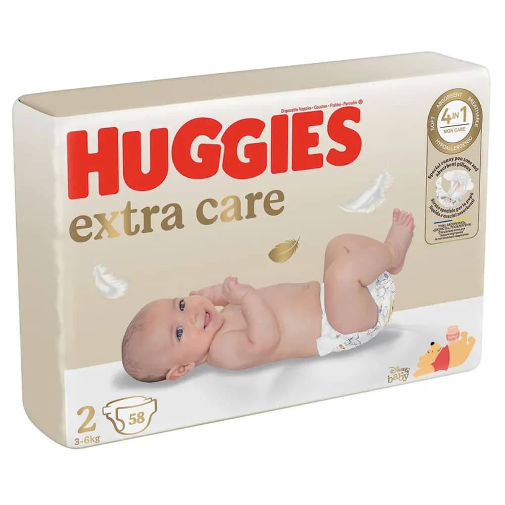 Подгузники Huggies Extra Care 2 58шт 35780 фото 2 Подгузники Huggies Extra Care 2 58шт 35780 фото 2