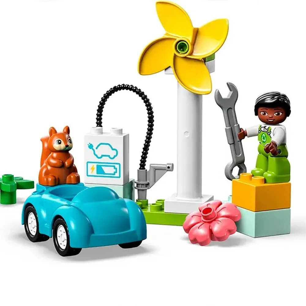 Конструктор Lego Duplo Town Ветровая турбина и электромобиль 16дет 10985 фото 2 Конструктор Lego Duplo Town Ветровая турбина и электромобиль 16дет 10985 фото 2