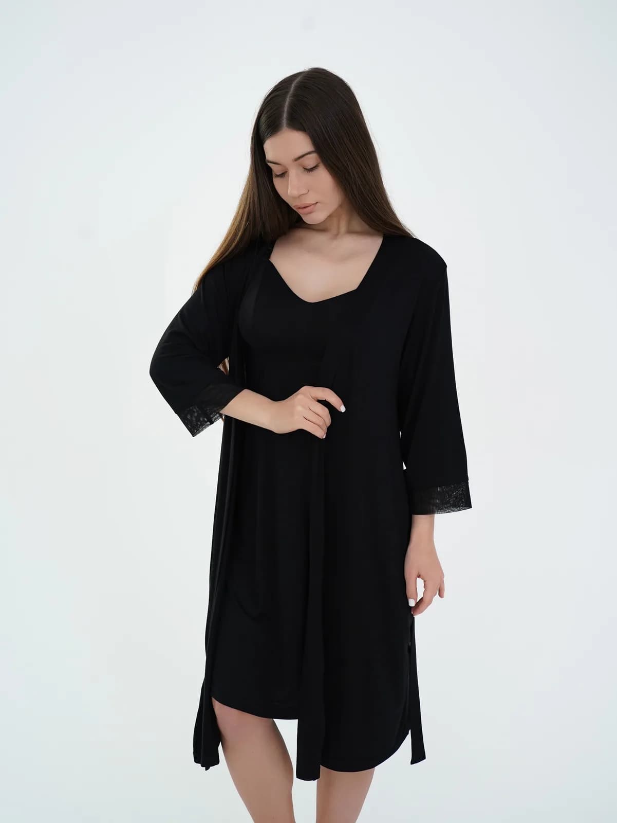 Ночная рубашка для беременных и кормления XS-XXXL Мамин Дом 24195 фото 3 Ночная рубашка для беременных и кормления XS-XXXL Мамин Дом 24195 фото 3