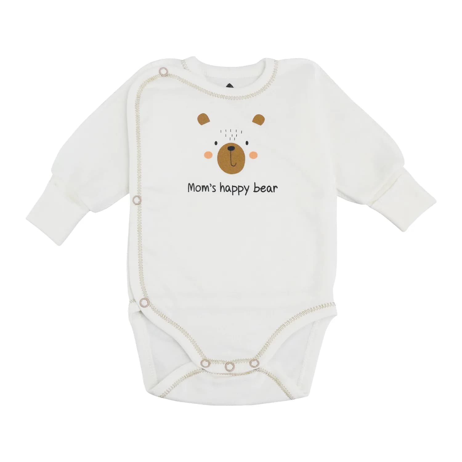 Боді-льоля для новонароджених Minikin "Нappy baby" 2428001 -молочний фото 2 Боді-льоля для новонароджених Minikin "Нappy baby" 2428001 -молочний фото 2