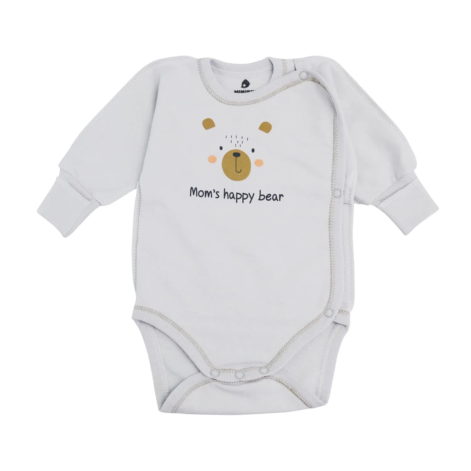Боді-льоля для новонароджених Minikin "Нappy baby" 2428001 -сірий фото 2