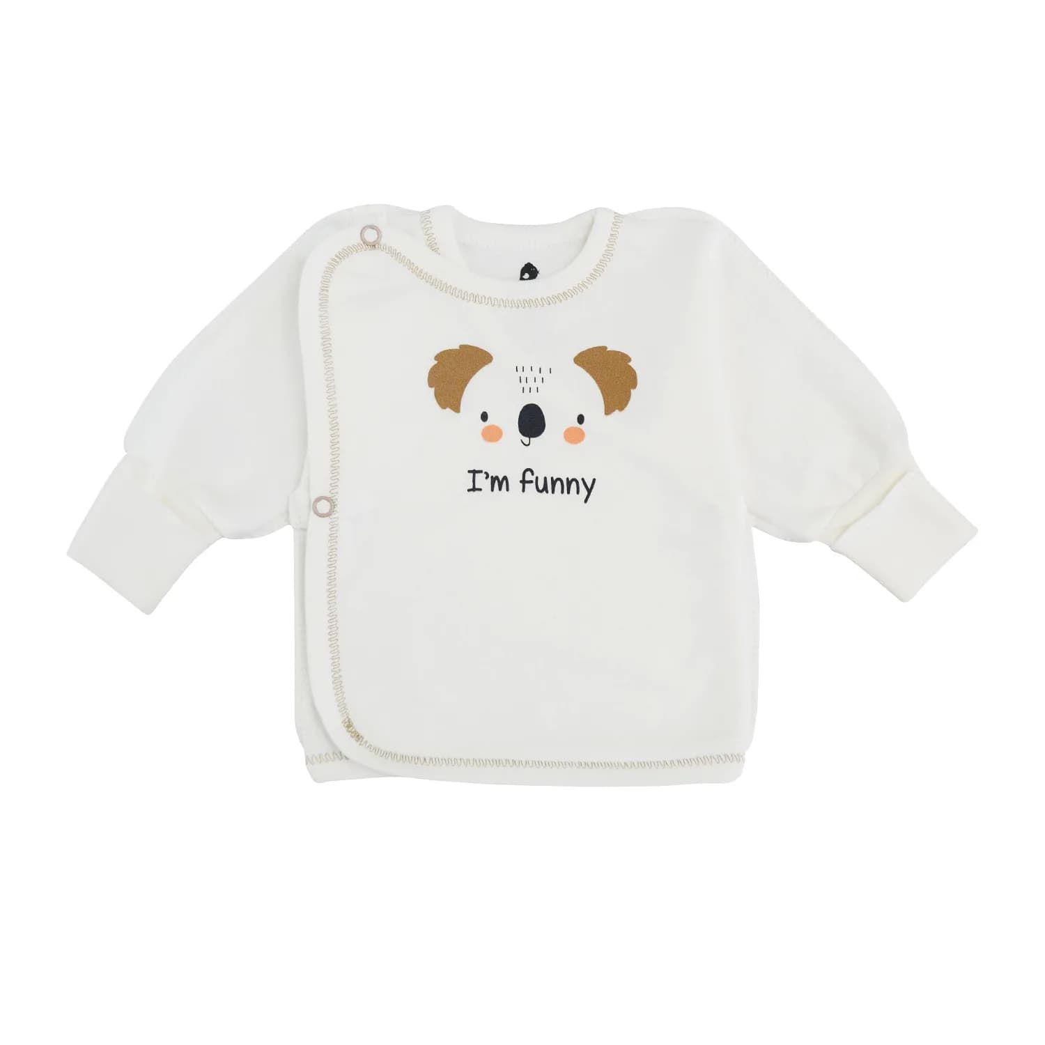 Распашонка для новорожденных Minikin "Нappy baby" 2428101 -молочный фото 2