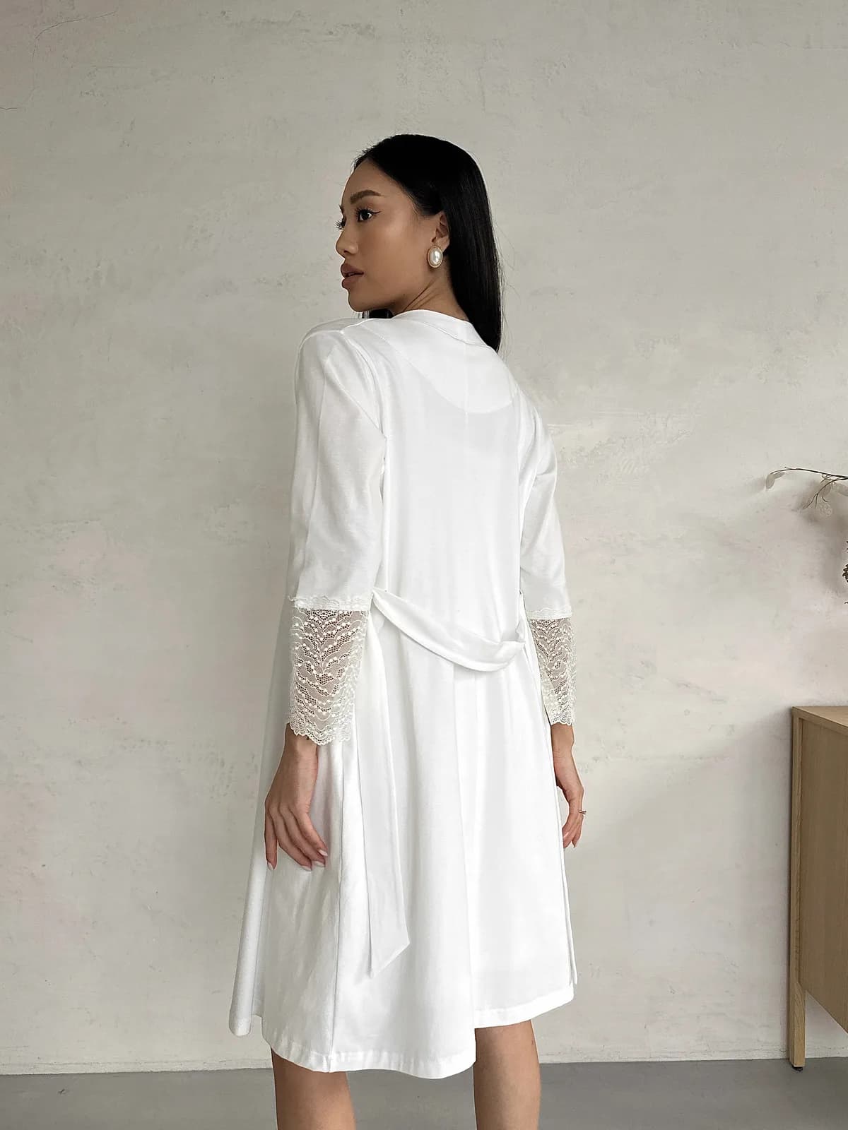Халат для вагітних та годування XS-XXL Мамин Дім 25318-Молочний фото 6 Халат для вагітних та годування XS-XXL Мамин Дім 25318-Молочний фото 6