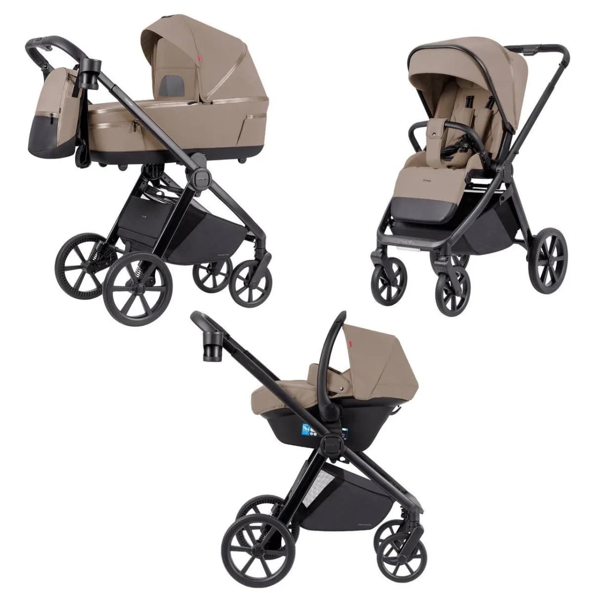Коляска универсальная 3в1 Carrello Omega + CRL-6545/1 Asteroid Beige фото 4