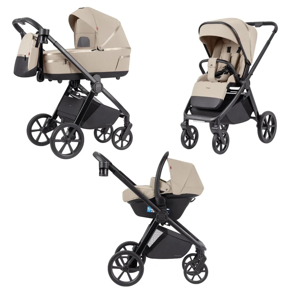 Коляска универсальная 3в1 Carrello Omega + CRL-6545/1 Solar Beige фото 4 Коляска универсальная 3в1 Carrello Omega + CRL-6545/1 Solar Beige фото 4