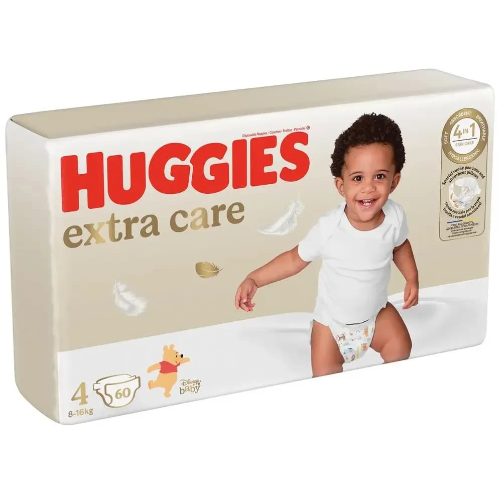 Подгузники Huggies Extra Care Mega (4) 60шт 535781 фото 2 Подгузники Huggies Extra Care Mega (4) 60шт 535781 фото 2