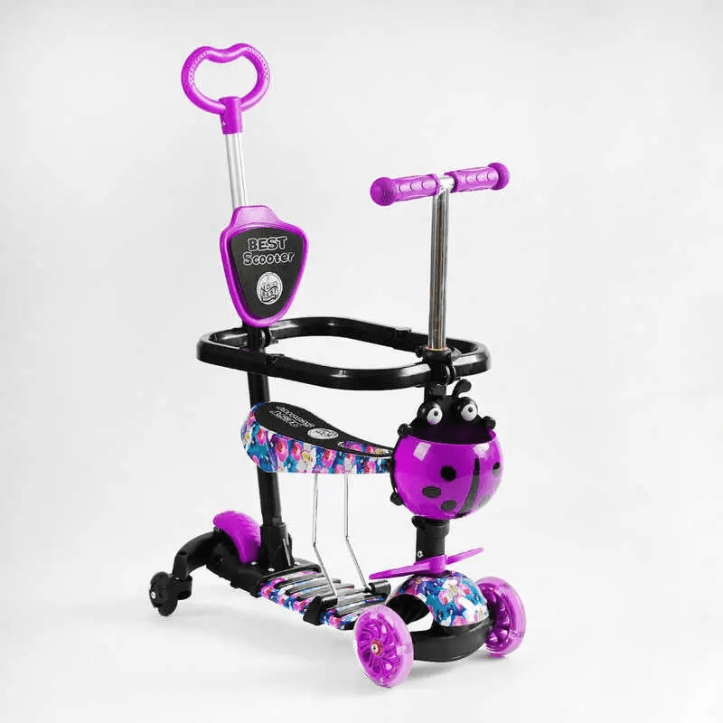Самокат Best Scooter 3-х колесный с ручкой 5в1 LS-25855 Самокат Best Scooter 3-х колесный с ручкой 5в1 LS-25855