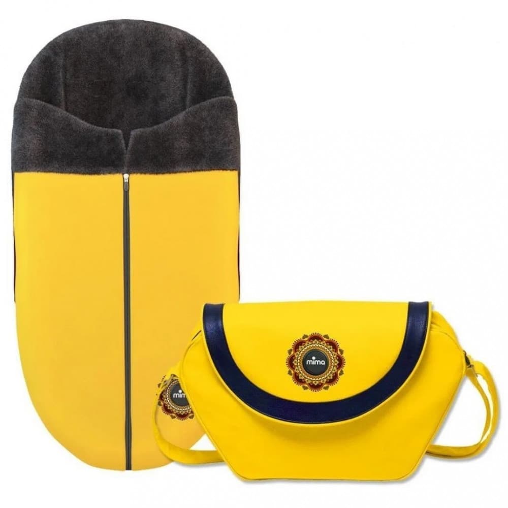 Набор Mima с зимнего конверта и сумка для мамы Стиль S1900-10-06-BB 70156 Yellow