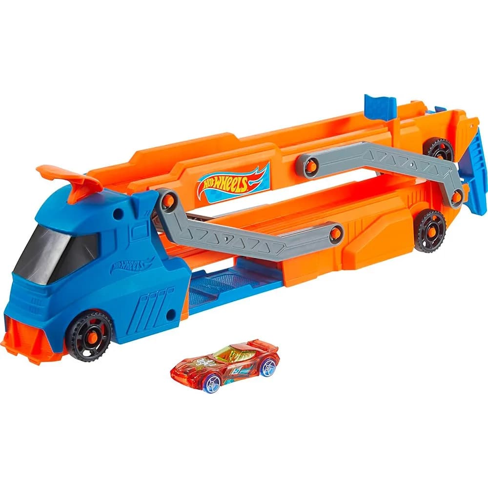 Машина Hot Wheels Блискавичний автотранспортер HYT83 фото 2 Машина Hot Wheels Блискавичний автотранспортер HYT83 фото 2