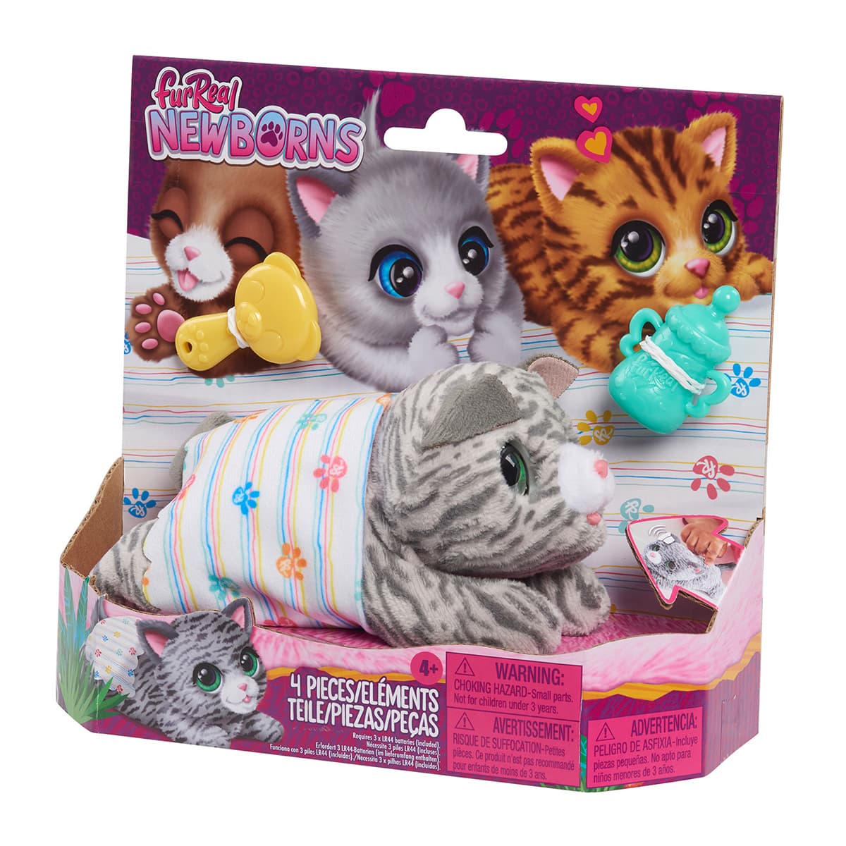 Игрушка интерактивная FurReal Newborns Котенок 28073 Игрушка интерактивная FurReal Newborns Котенок 28073