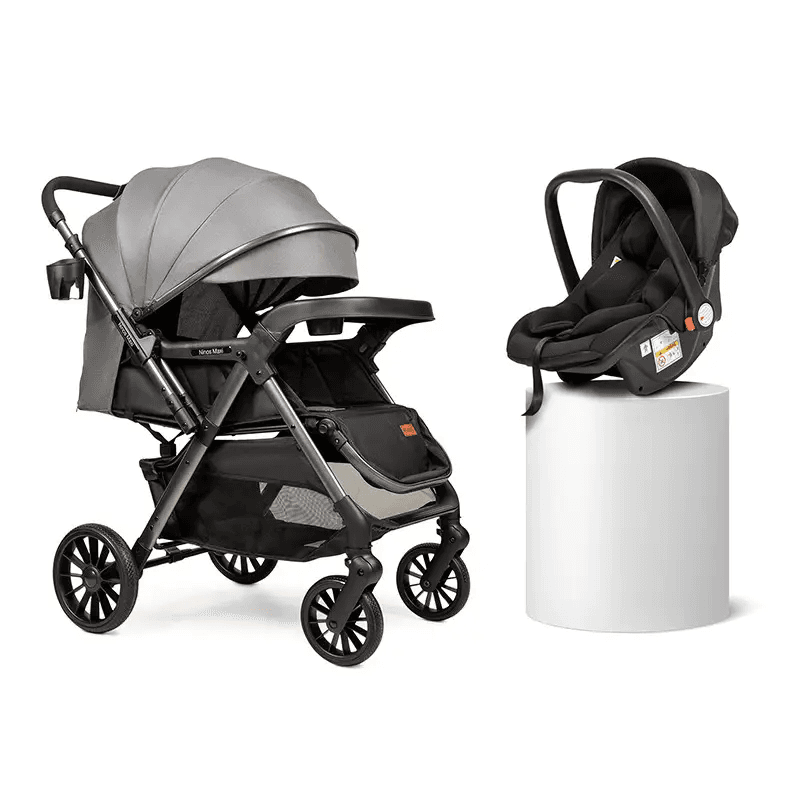 Коляска прогулочная + автокресло Ninos Maxi 2 Grey, Graphite NM2025CSGB