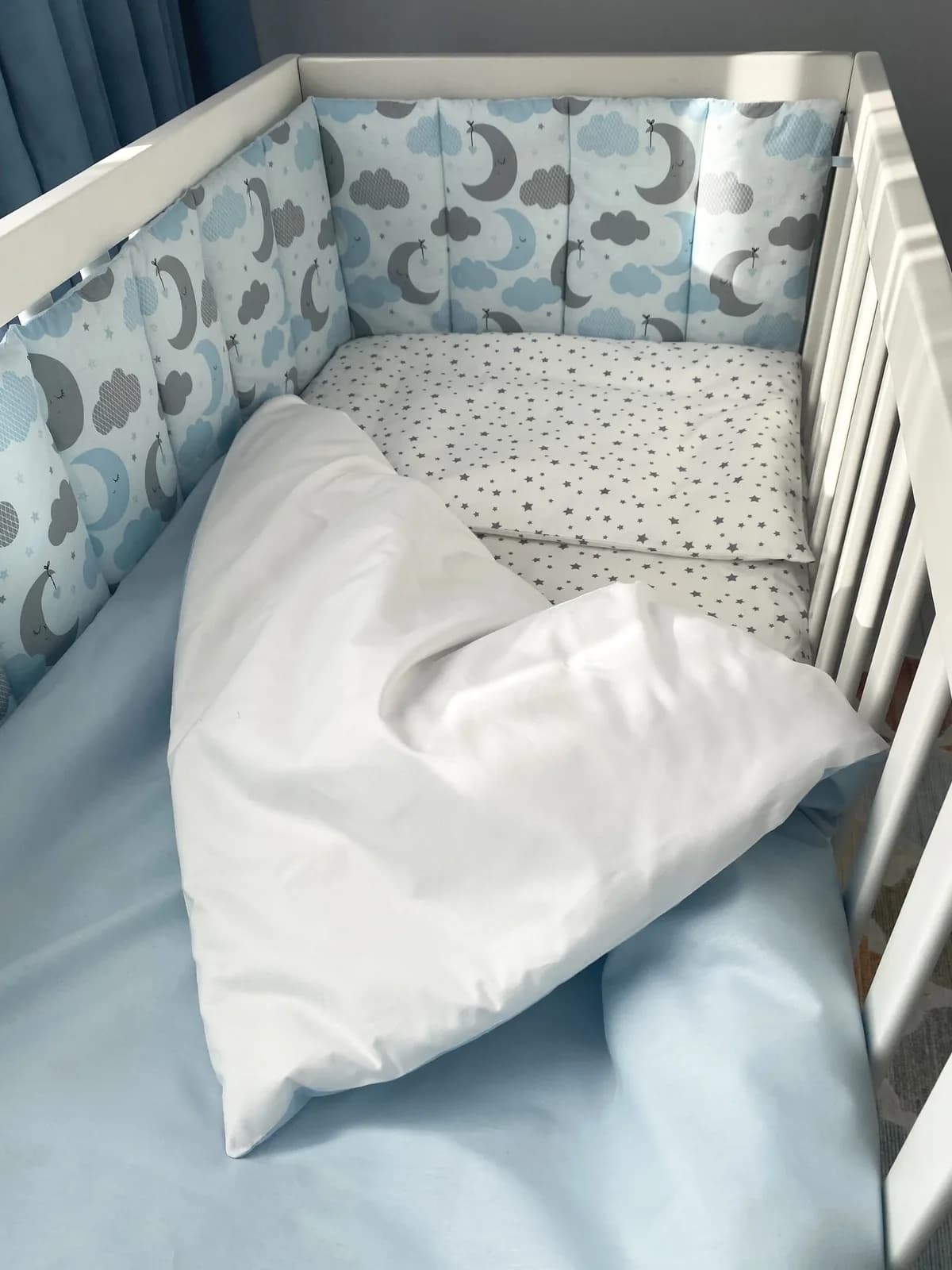 Постільний комплект Верес Sleepy moon blue 6од 222.02 фото 3 Постільний комплект Верес Sleepy moon blue 6од 222.02 фото 3