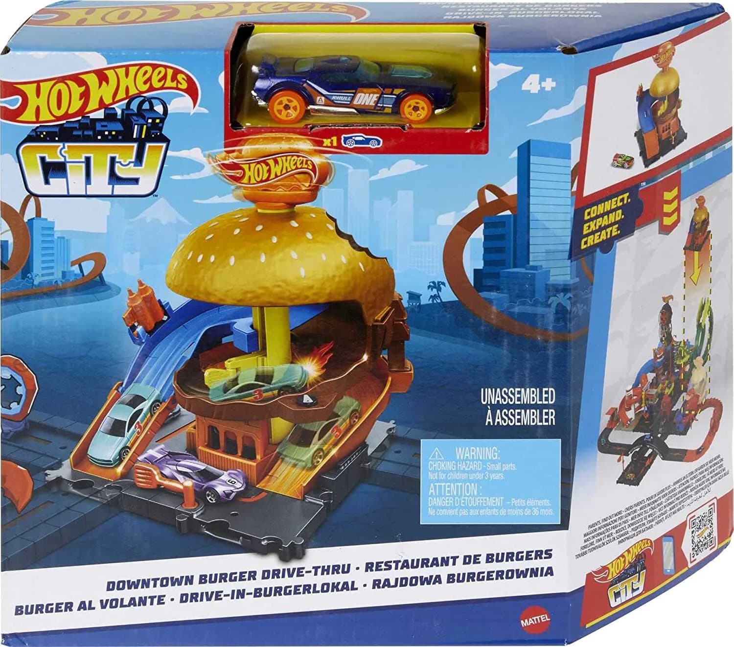 Набір ігровий Hot Wheels Бургерна в центрі міста HDR26 фото 4 Набір ігровий Hot Wheels Бургерна в центрі міста HDR26 фото 4