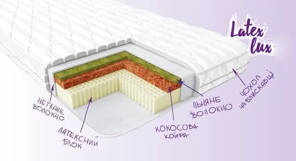 Матрас подростковый Верес Latex LUX 140х70х10 см 51.7.04 фото 2