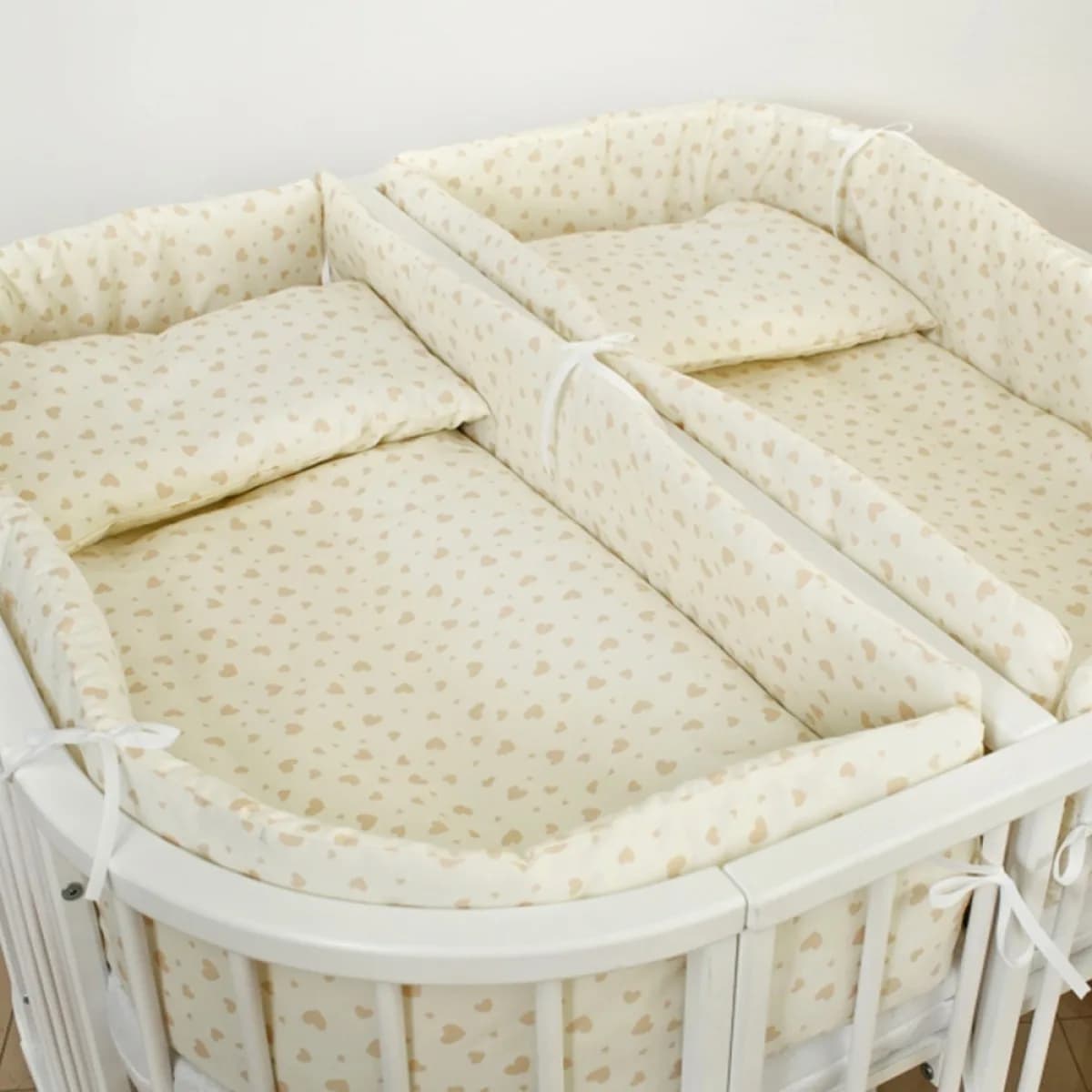 Постельный комплект для двойни Twins Сердечки бежевые 14ед 4000-T-403-02 фото 2 Постельный комплект для двойни Twins Сердечки бежевые 14ед 4000-T-403-02 фото 2