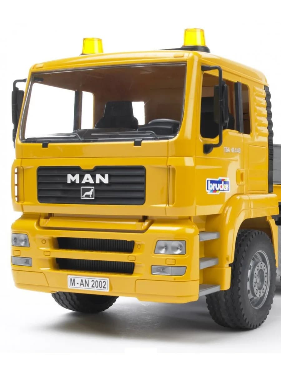 Автокран MAN tga (+ желтый шлем) 1:16 Bruder 01973 фото 4