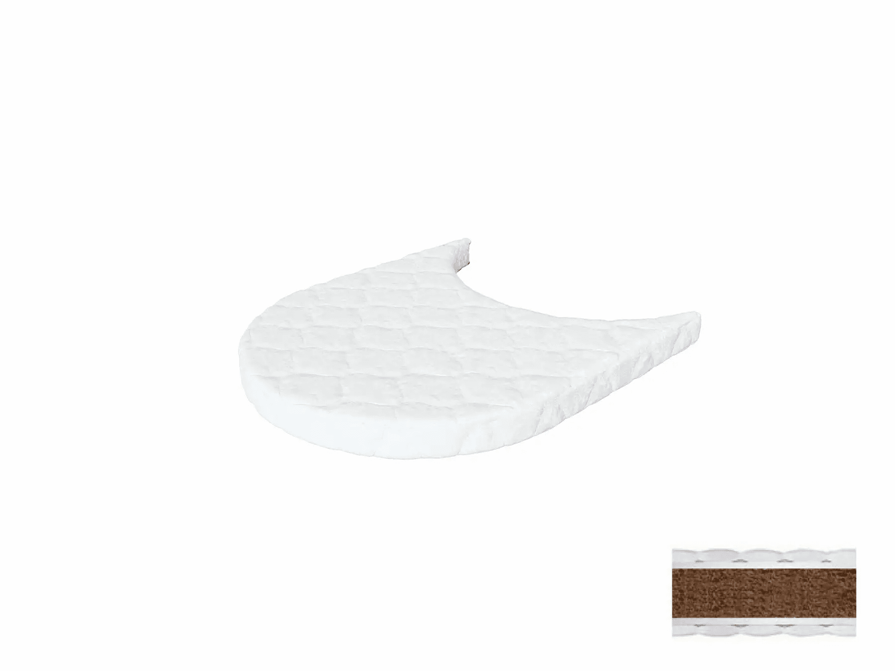 Матрас-полумесяц IngVart Smart Bed Round 60х65 см 6015252
