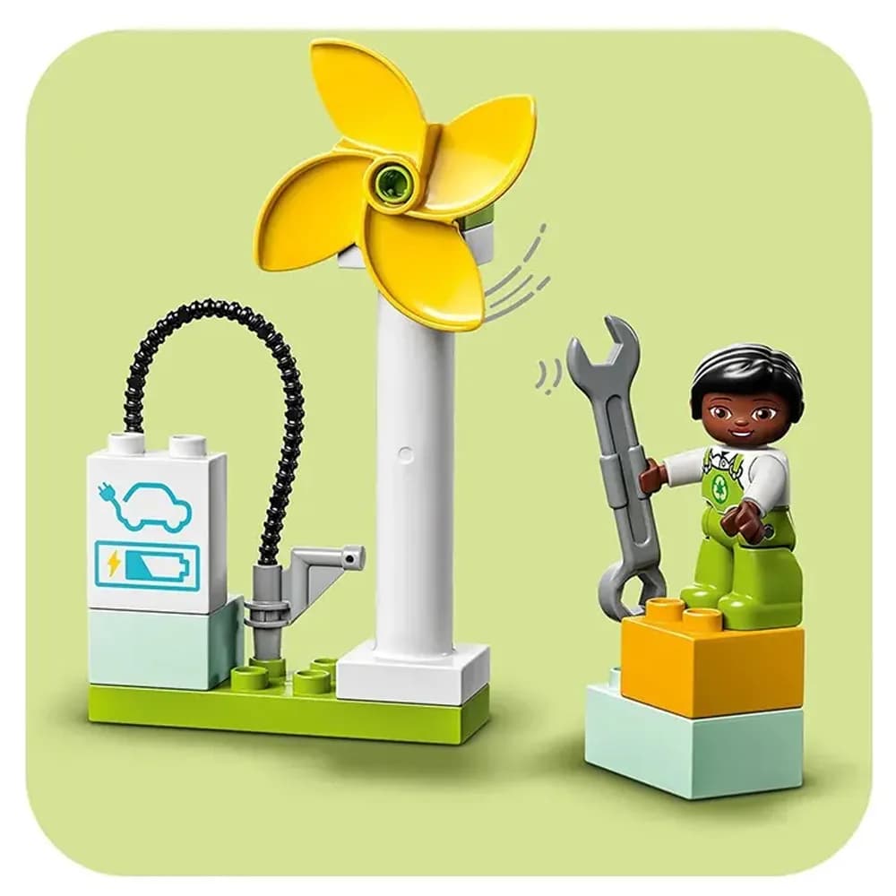 Конструктор Lego Duplo Town Ветровая турбина и электромобиль 16дет 10985 фото 3 Конструктор Lego Duplo Town Ветровая турбина и электромобиль 16дет 10985 фото 3