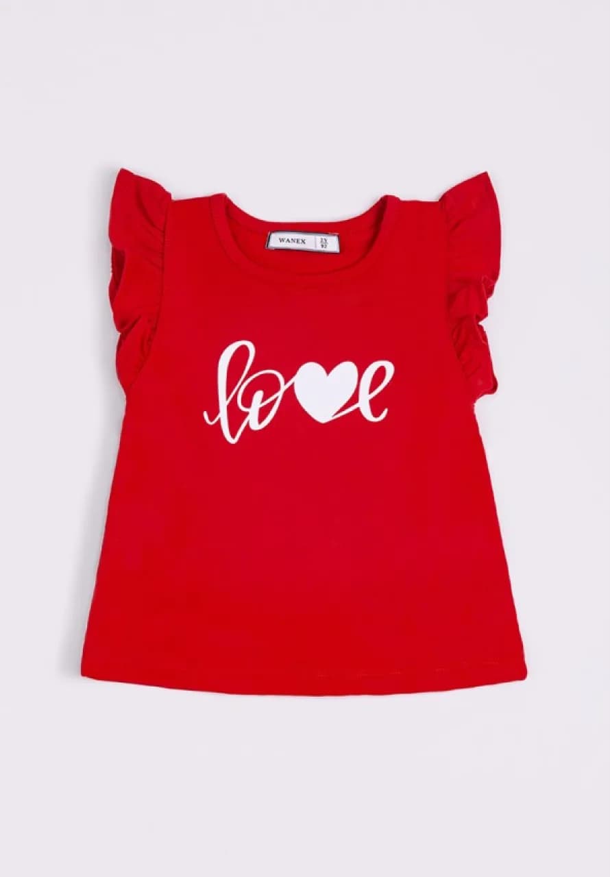 Футболка "Love" девочка 32512 красный фото 2 Футболка "Love" девочка 32512 красный фото 2