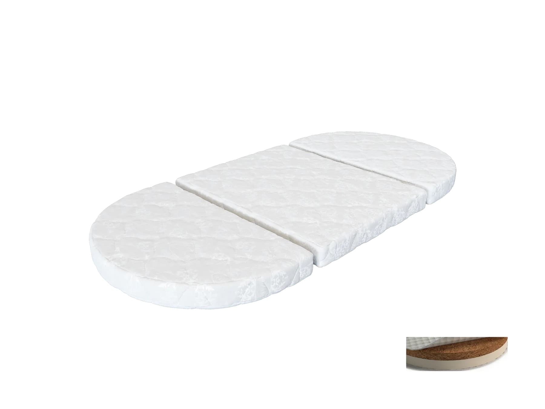 Матрас-трансформер IngVart Smart Bed Oval кокос+латекс 60х72/120 см 601727