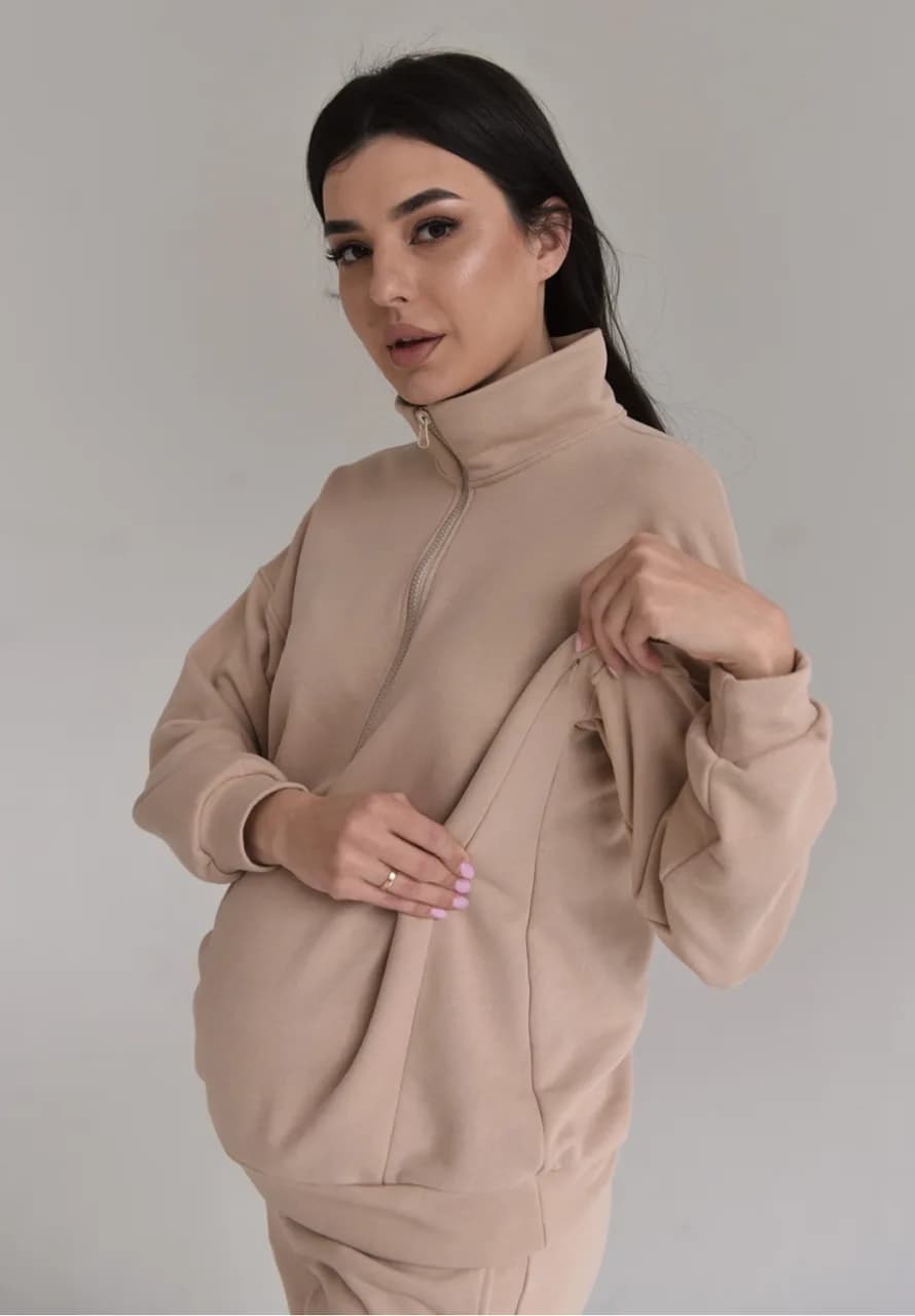 Костюм спортивный для беременных и кормления Dianora 2301(2228) 1591 -бежевый фото 3 Костюм спортивный для беременных и кормления Dianora 2301(2228) 1591 -бежевый фото 3