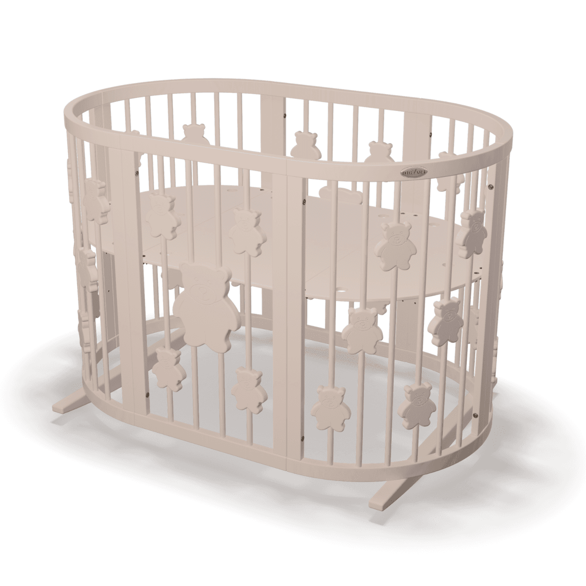 Ліжко-трансформер дитяче IngVart Smart bed Round 9в1 ведмедики 136470