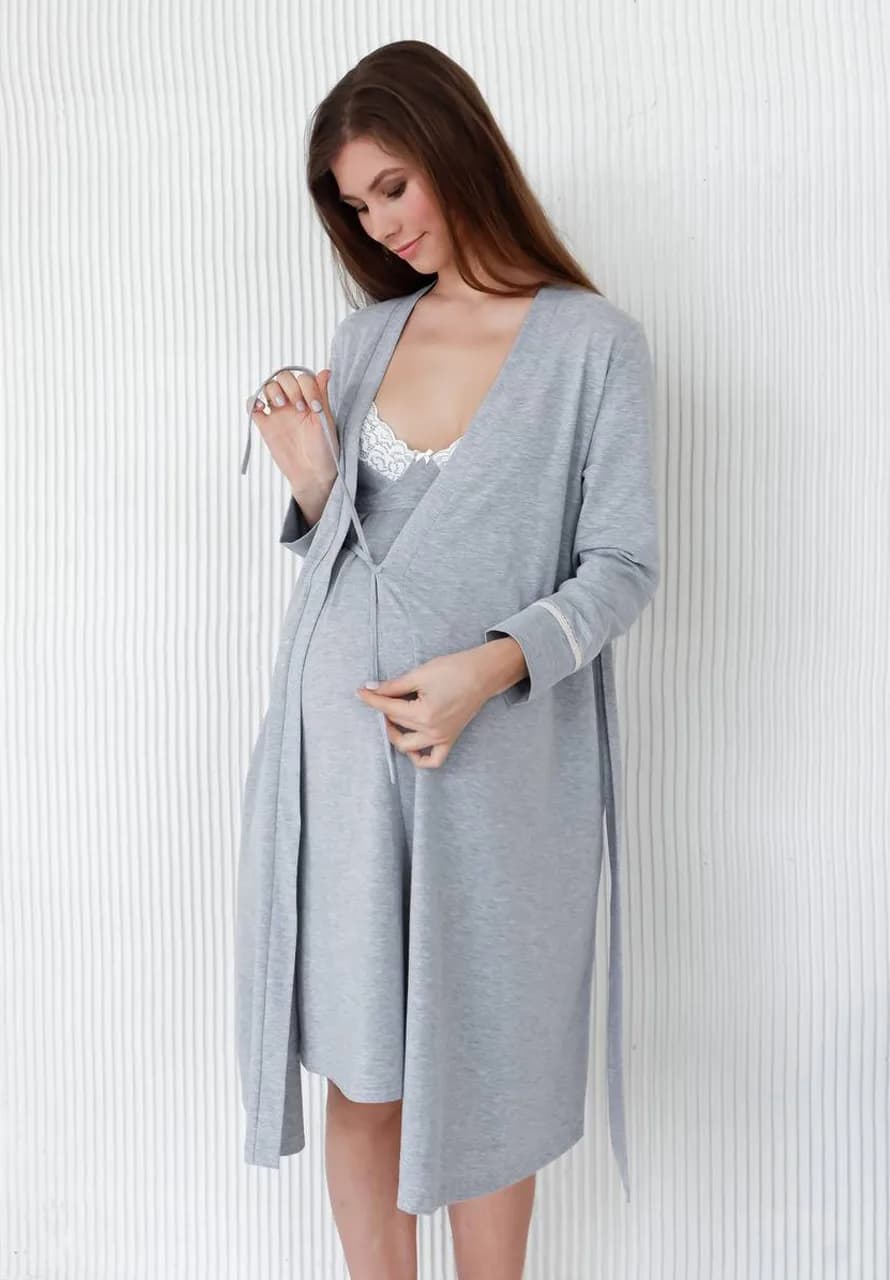Халат для беременных и кормления XS-XL Мамин Дом La Rose 25314 фото 3 Халат для беременных и кормления XS-XL Мамин Дом La Rose 25314 фото 3