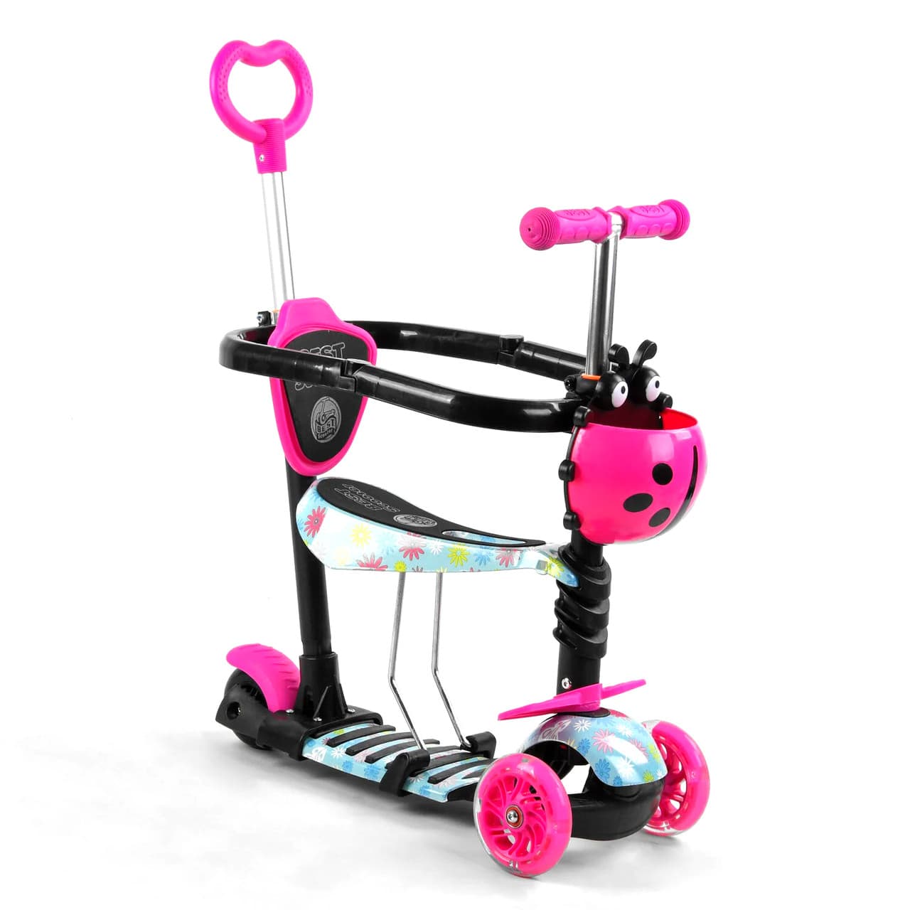 Самокат Best Scooter 3-х колесный с ручкой и бампером 5в1 S4101 Самокат Best Scooter 3-х колесный с ручкой и бампером 5в1 S4101