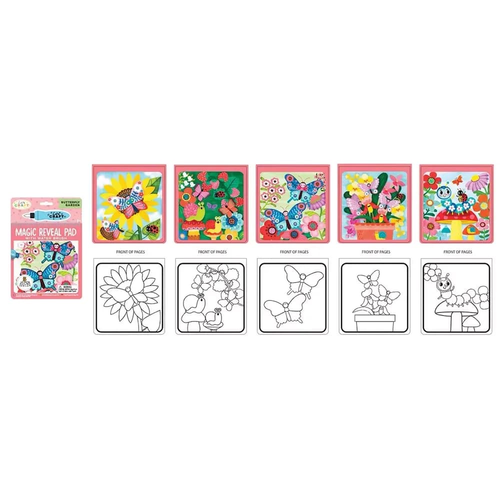Розмальовка водна Let's Craft Яскраві метелики MRP013 фото 2 Розмальовка водна Let's Craft Яскраві метелики MRP013 фото 2