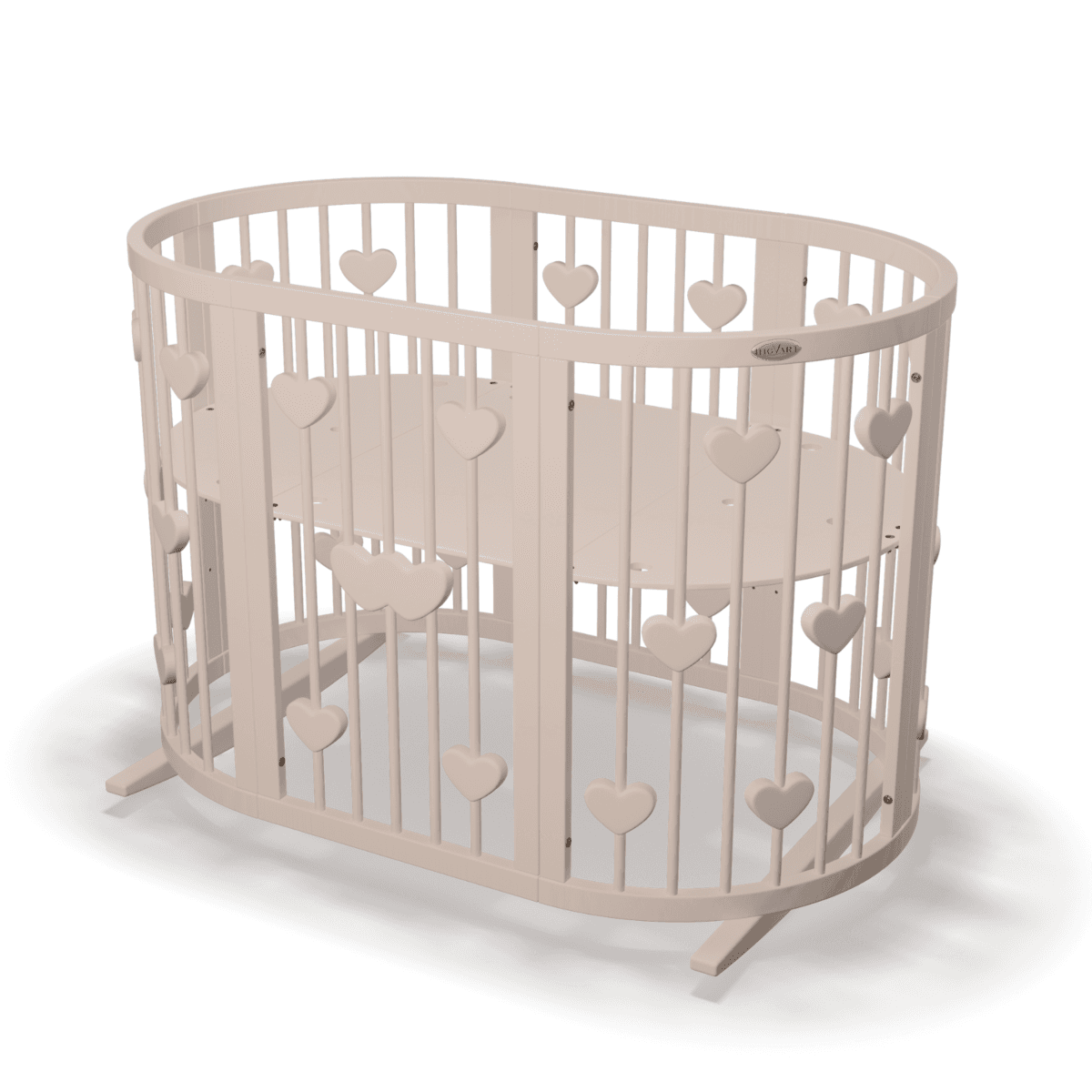 Ліжко-трансформер дитяче IngVart Smart bed Round 9в1 серця 1343470