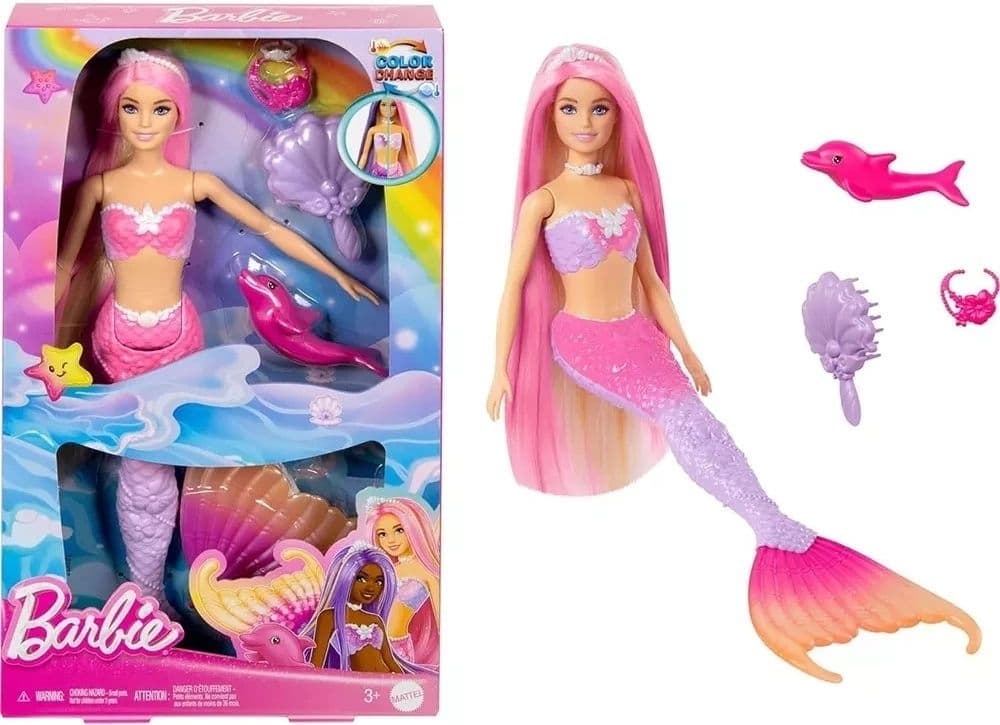 Лялька Barbie Русалочка Кольорова магія HRP97 Лялька Barbie Русалочка Кольорова магія HRP97