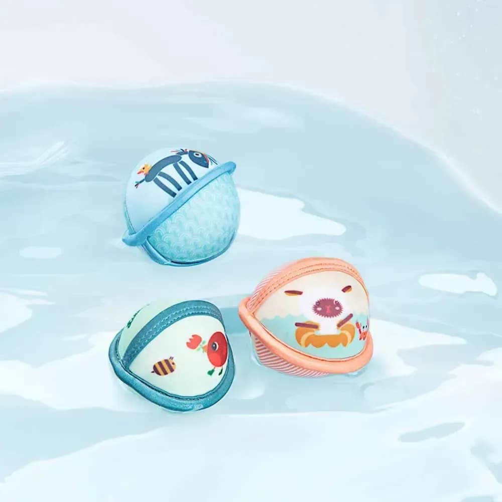 Набір м'ячиків для ванної кімнати Lilliputiens Ферма 83309 фото 3 Набір м'ячиків для ванної кімнати Lilliputiens Ферма 83309 фото 3