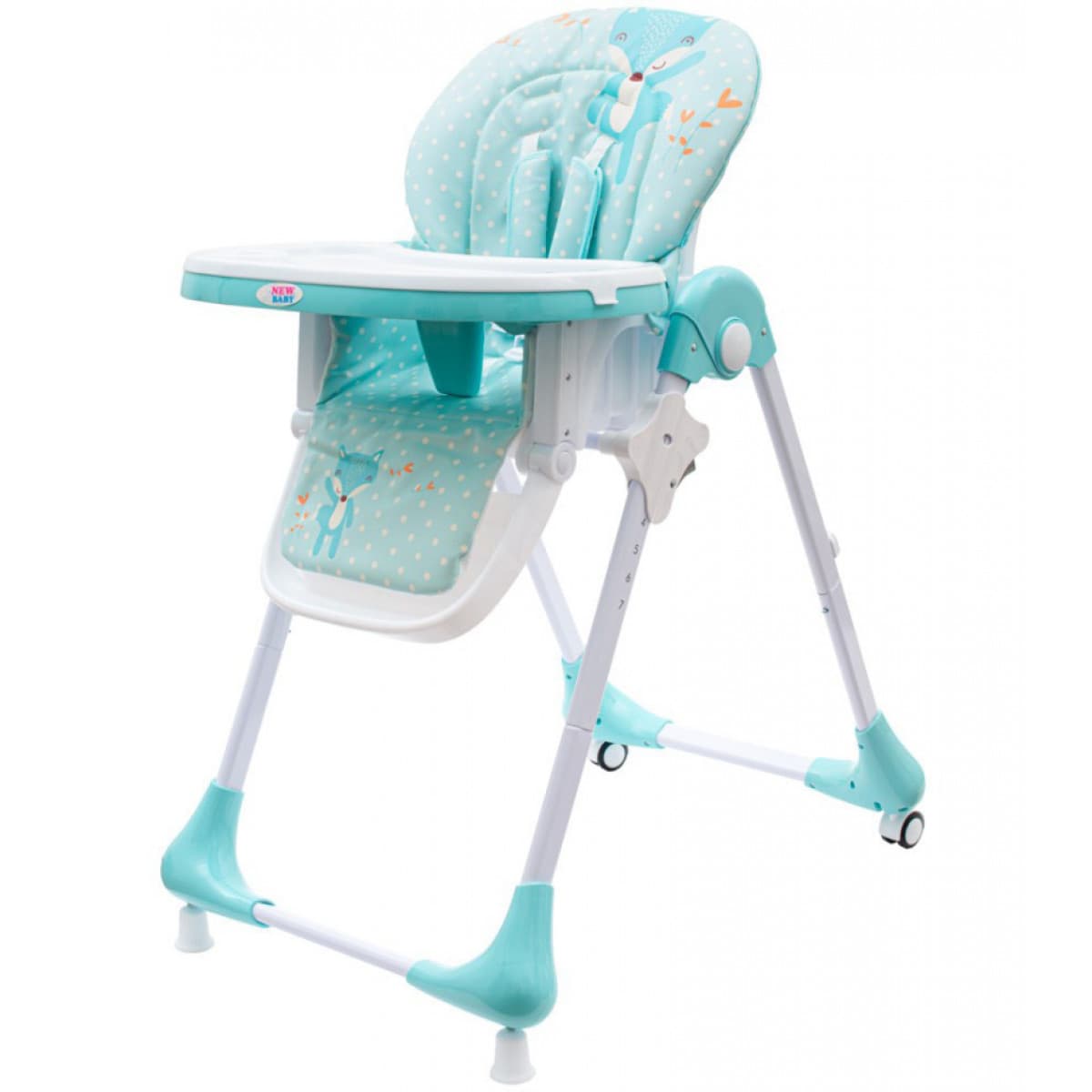 Стільчик для годування Twins Baby Mix Fox Blue 39246 Стільчик для годування Twins Baby Mix Fox Blue 39246