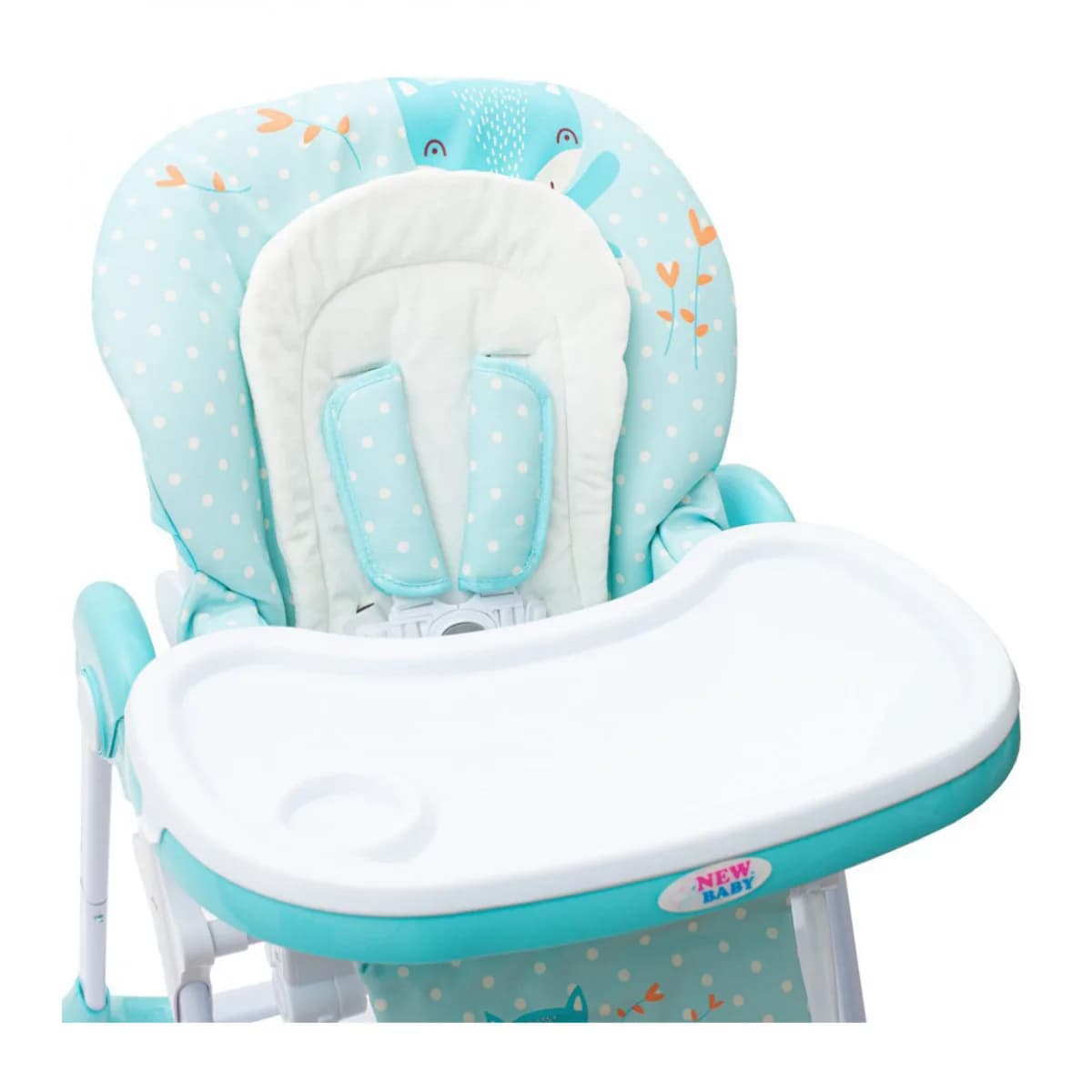 Стільчик для годування Twins Baby Mix Fox Blue 39246 фото 4 Стільчик для годування Twins Baby Mix Fox Blue 39246 фото 4