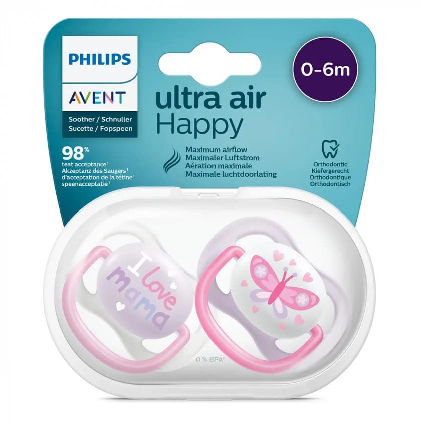 Пустышка Avent I love д/д 6-18м 2шт SCF080/04 фото 4