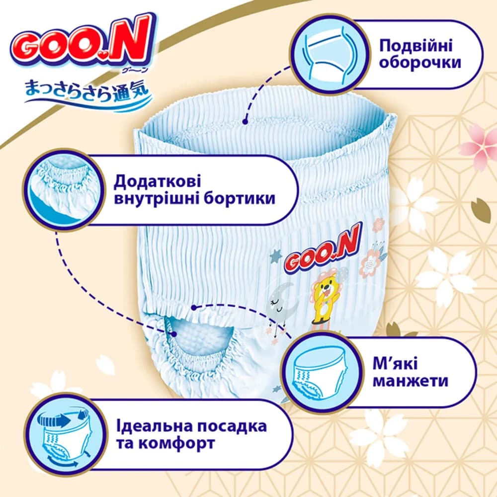 Підгузники-трусики Goo.N M Premium Soft 50шт 863227 фото 4