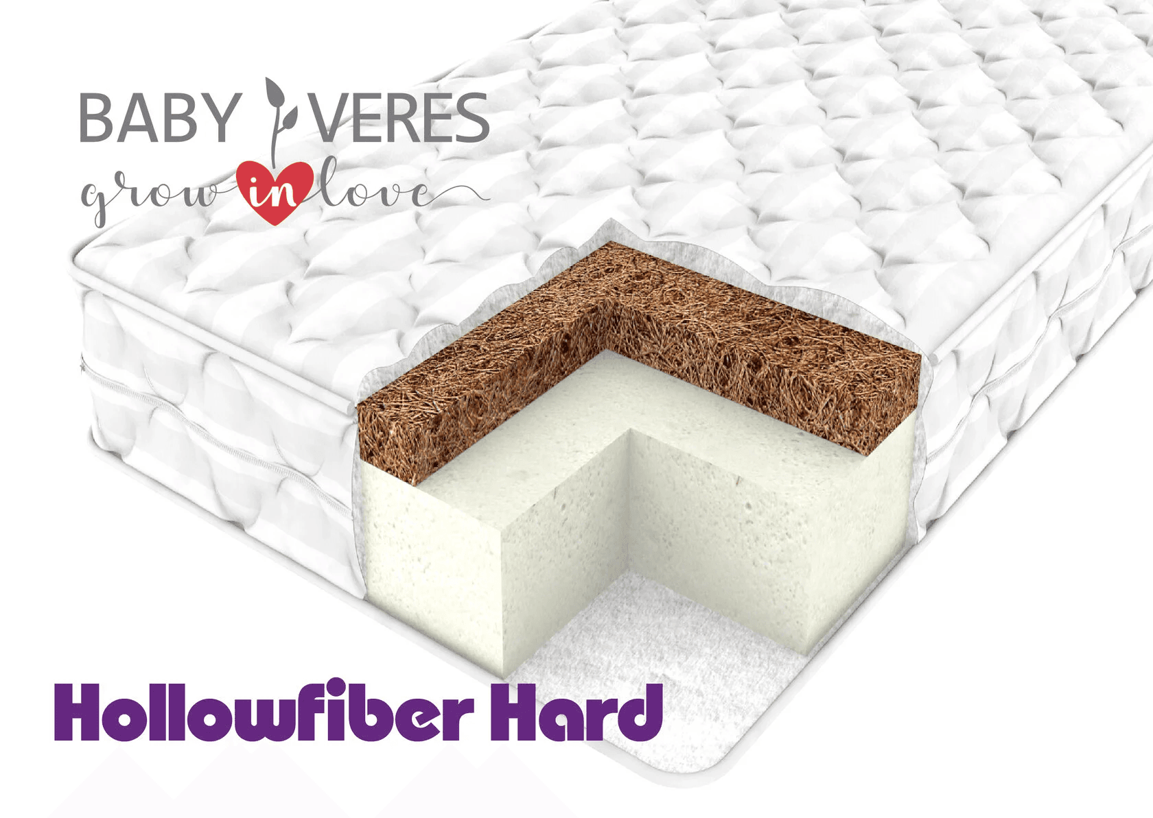 Матрас Верес Hollowfiber Hard 120х60х11 см 50.3.04