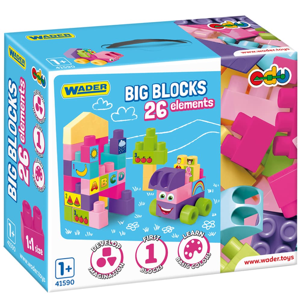 Конструктор Wader Big Blocks 26дет 41590 Конструктор Wader Big Blocks 26дет 41590