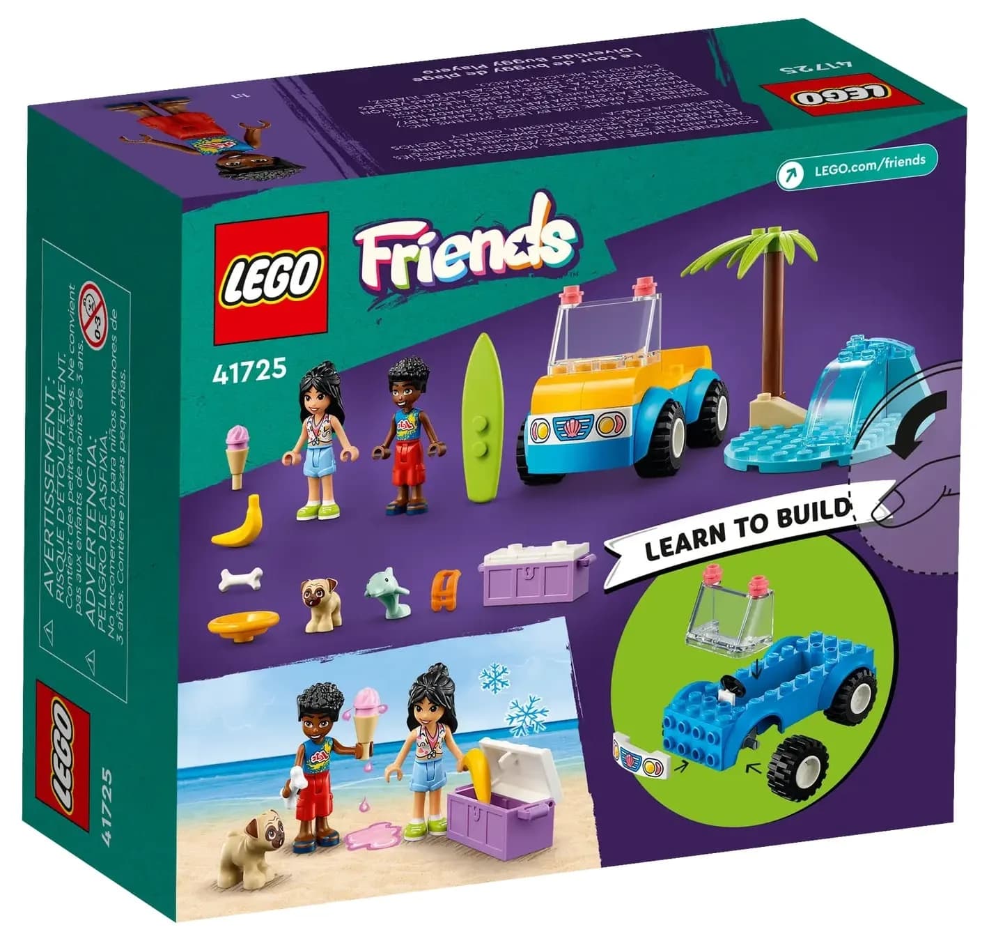Конструктор LEGO Friends Развлечения на пляжном кабриолете 61дет 41725 фото 2 Конструктор LEGO Friends Развлечения на пляжном кабриолете 61дет 41725 фото 2