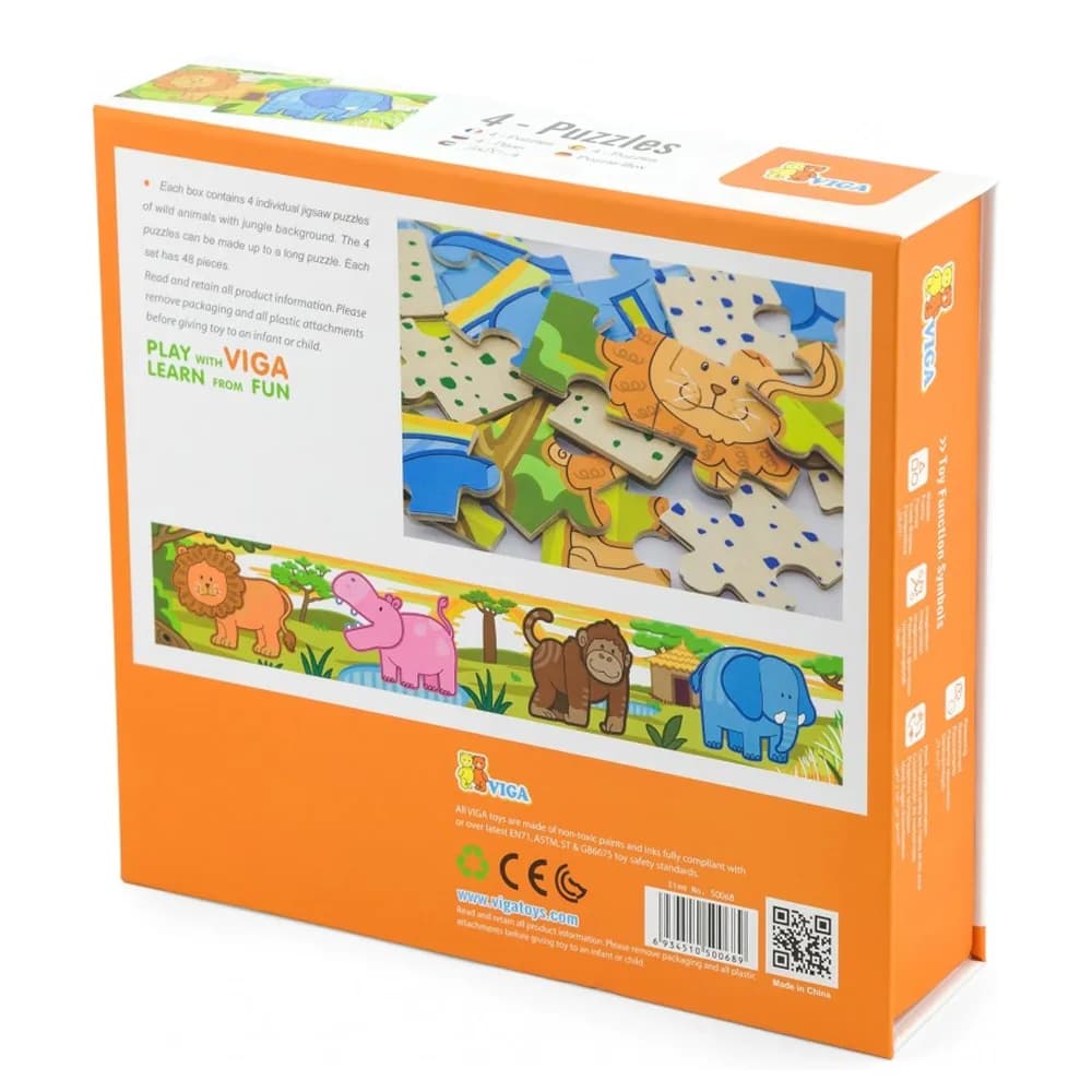 Пазл деревянный Viga Toys Джунгли 50068 фото 4