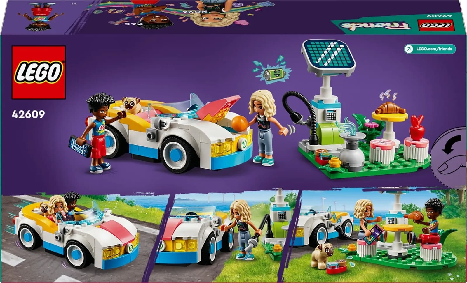 Конструктор Lego Friends Електромобіль і зарядний пристрій 170дет 42609 фото 5