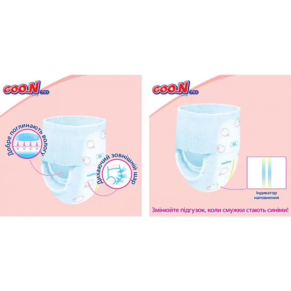 Підгузники-трусики Goo.N Plus XL 38шт 21000633 фото 7 Підгузники-трусики Goo.N Plus XL 38шт 21000633 фото 7
