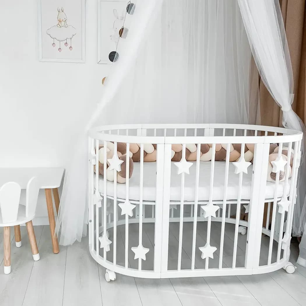 Кровать-трансформер Royal Sleep Twinki 9в1 Stars 3121 слоновая кость фото 3