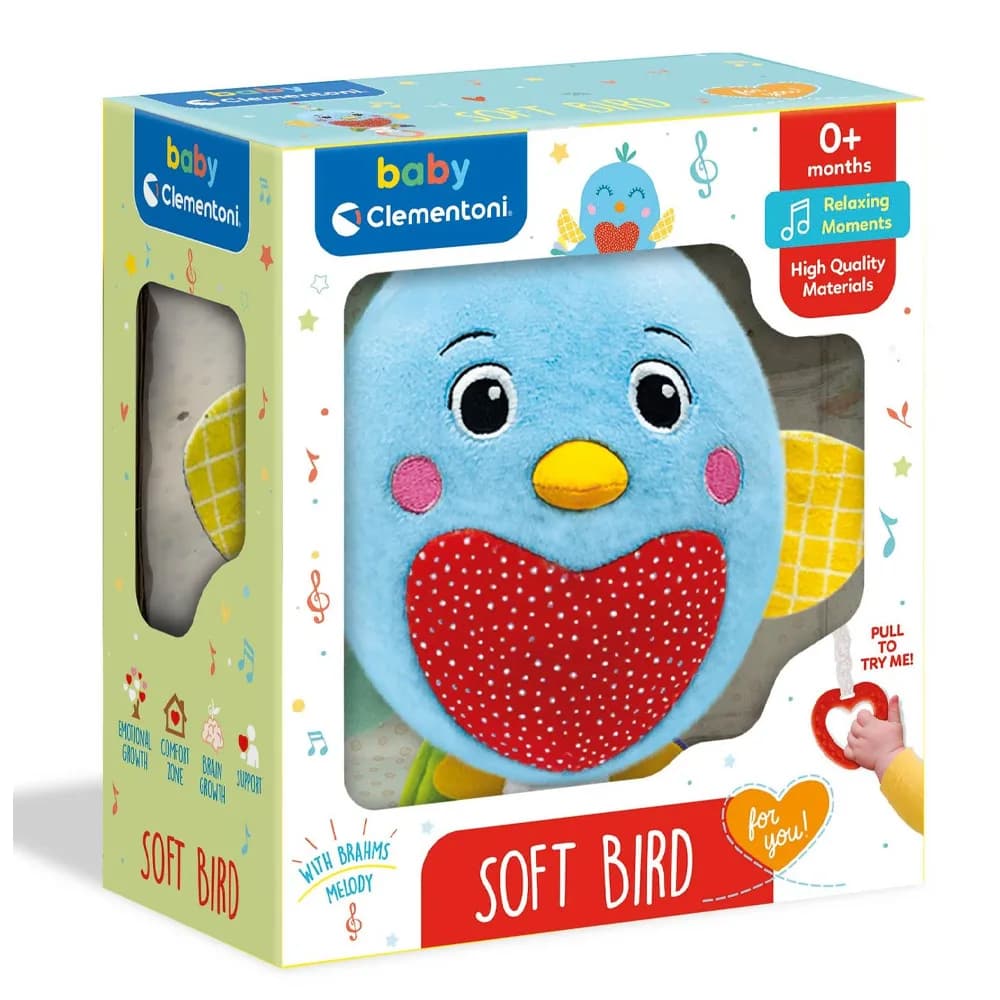 Іграшка на ліжечко Clementoni Soft bird 17794 фото 4 Іграшка на ліжечко Clementoni Soft bird 17794 фото 4