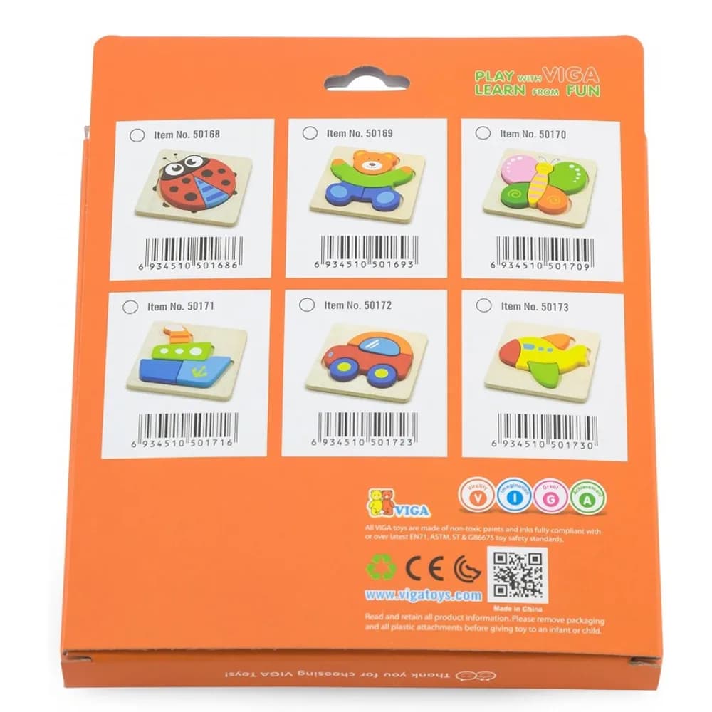 Пазл деревянный Viga Toys Божья коровка 50168 фото 4 Пазл деревянный Viga Toys Божья коровка 50168 фото 4