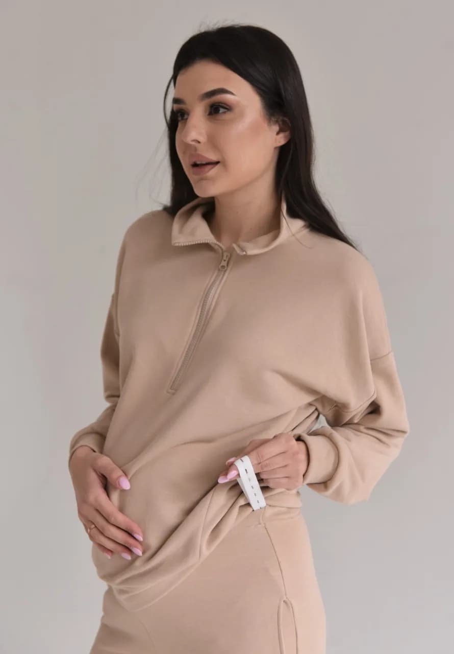 Костюм спортивный для беременных и кормления Dianora 2301(2228) 1591 -бежевый фото 4 Костюм спортивный для беременных и кормления Dianora 2301(2228) 1591 -бежевый фото 4