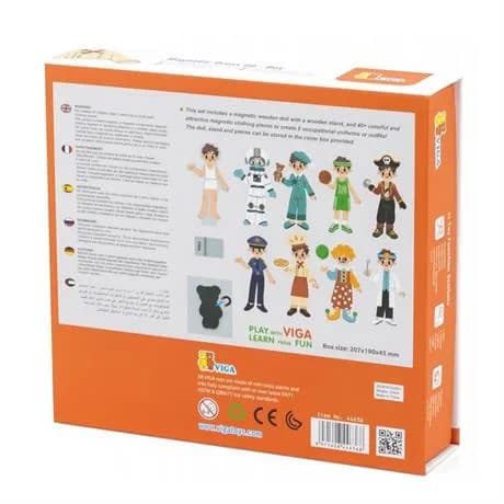 Одягайка магнітна Viga Toys Одягни хлопчика 44636 фото 3 Одягайка магнітна Viga Toys Одягни хлопчика 44636 фото 3
