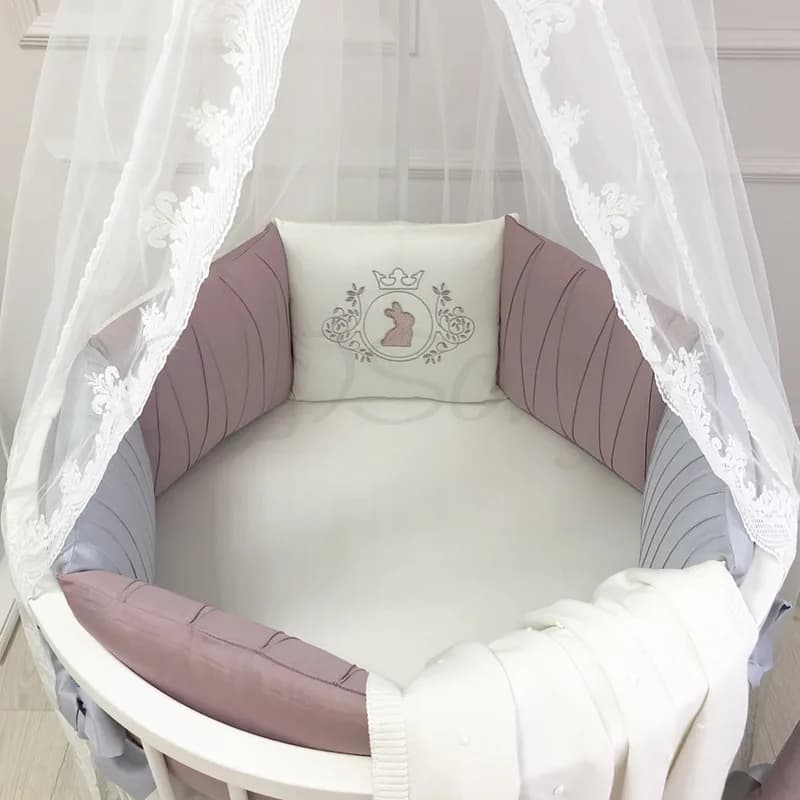 Постільний комплект Маленька Соня Royal 6од 26079/1 oval Рowder pink фото 3 Постільний комплект Маленька Соня Royal 6од 26079/1 oval Рowder pink фото 3