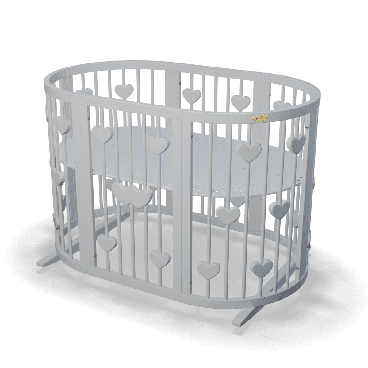 Ліжко-трансформер дитяче IngVart Smart bed Round 9в1 серця 1347040