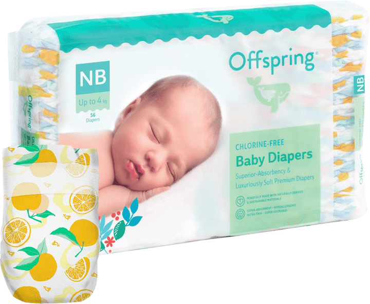 Подгузники Offspring NB 56шт DP-OI-FAT-NB56P-WTW